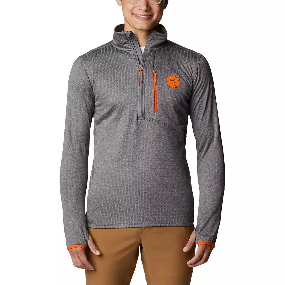 Men's Columbia Gray Clemson Tigers Park View Omni-Wick Half-Zip Top,  Product Image