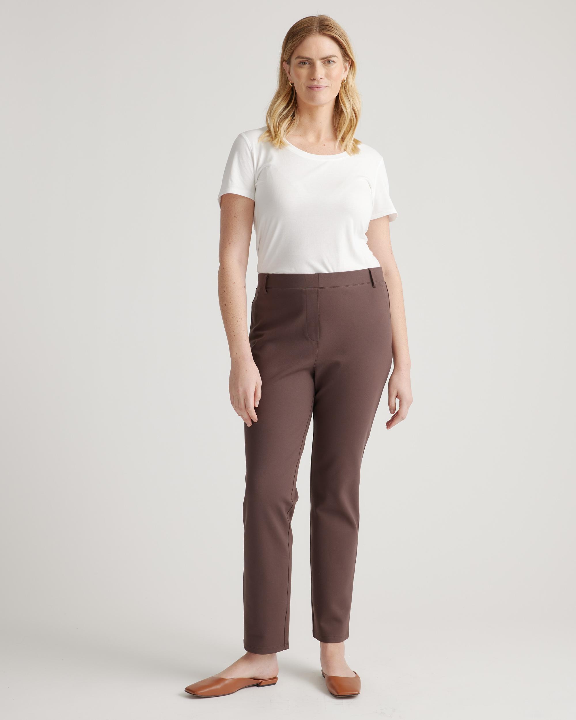 Quince | Women's Ultra-Stretch Ponte Straight Leg Pants Rayon Product Image