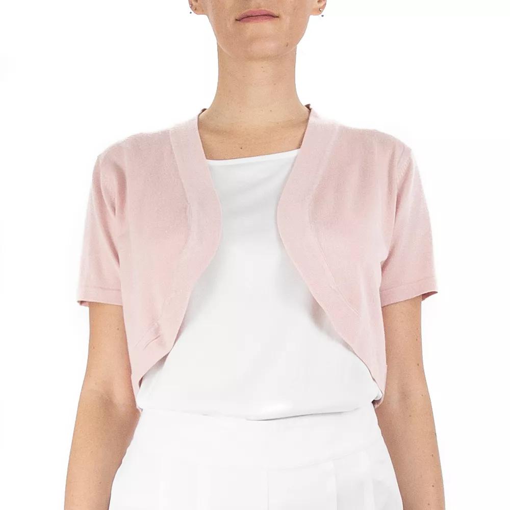 Women's Nina Leonard Open-Front Crop Bolero, Size: XL, Blush Product Image