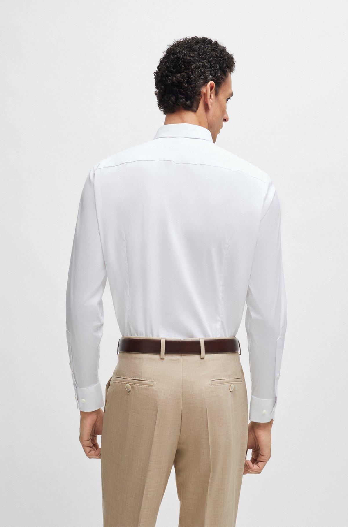 Slim-fit shirt in poplin with stretch Product Image