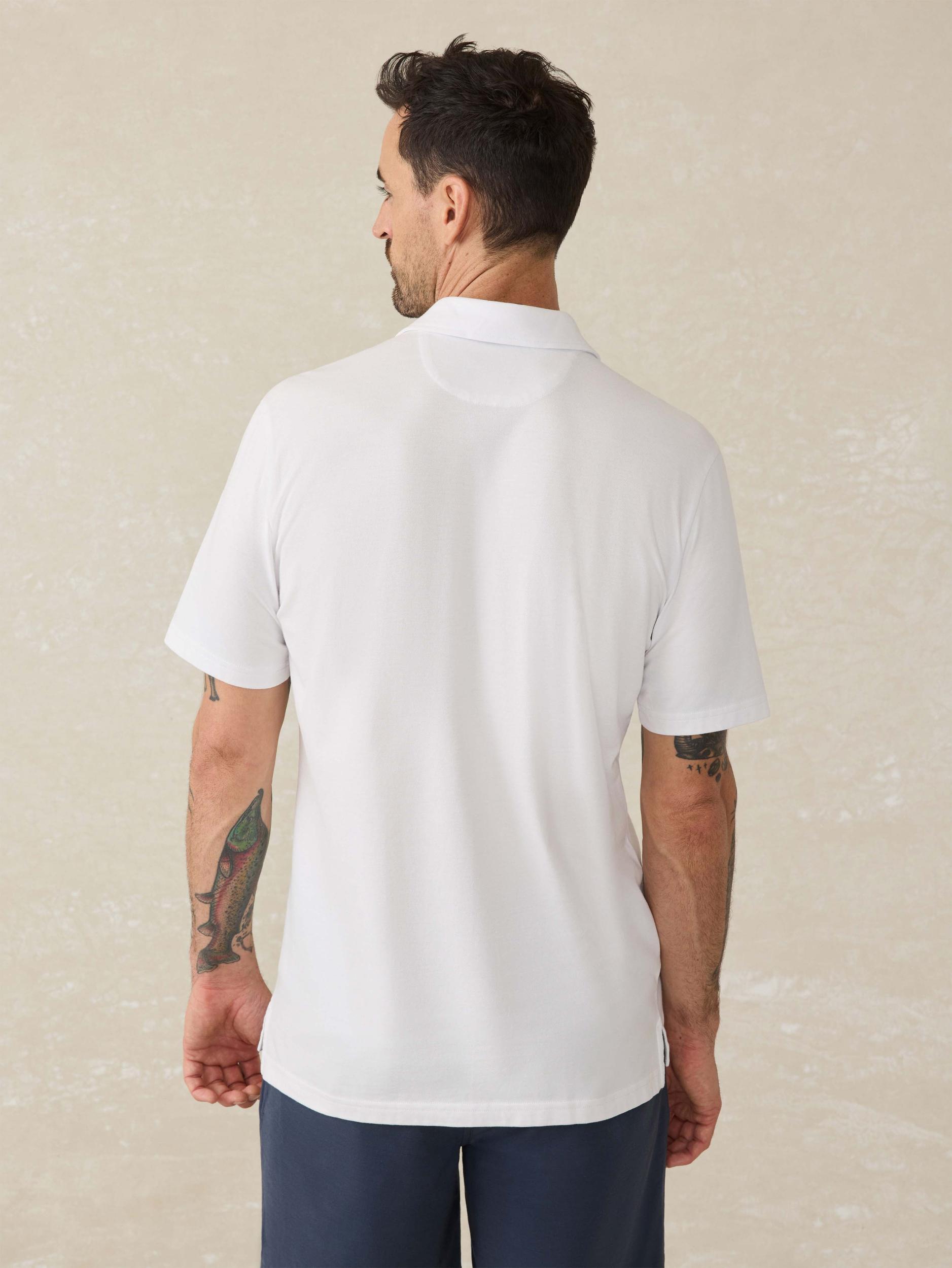 Short-Sleeve Movement™ Pique Polo - Pure White Product Image