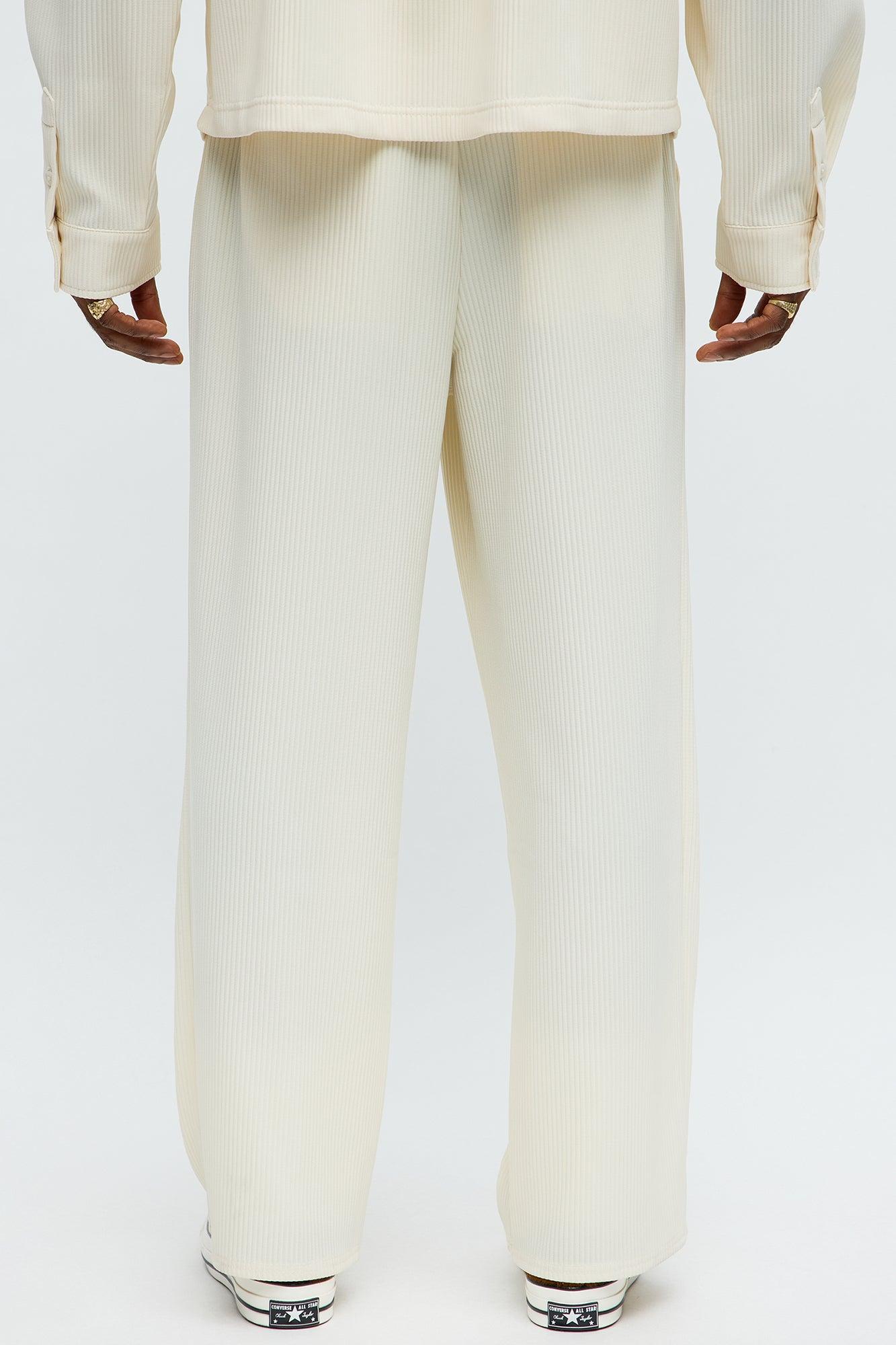 Show Up Baggy Elastic Waist Pant - Off White Male Product Image