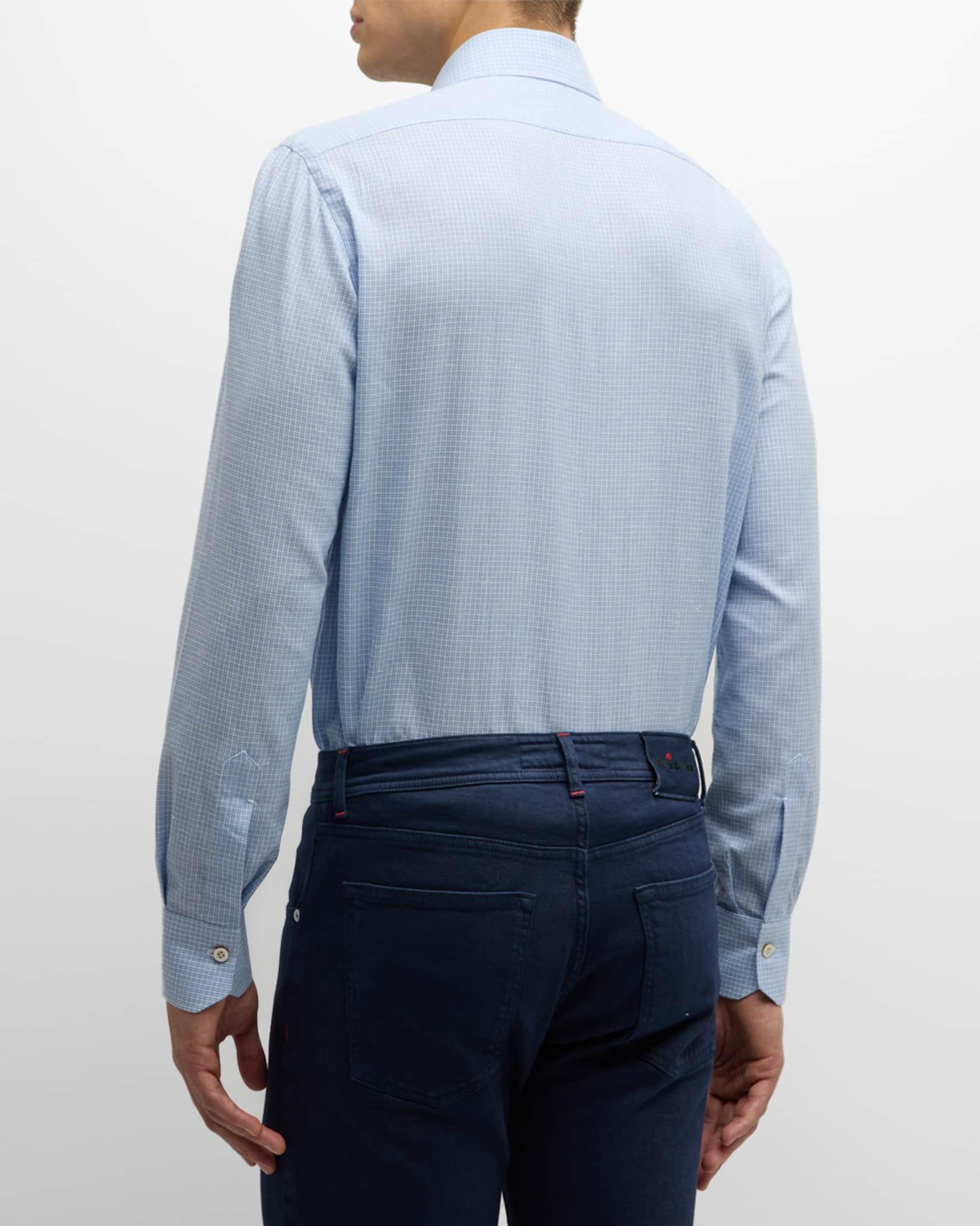 Men's Cotton Micro-Check Sport Shirt Product Image