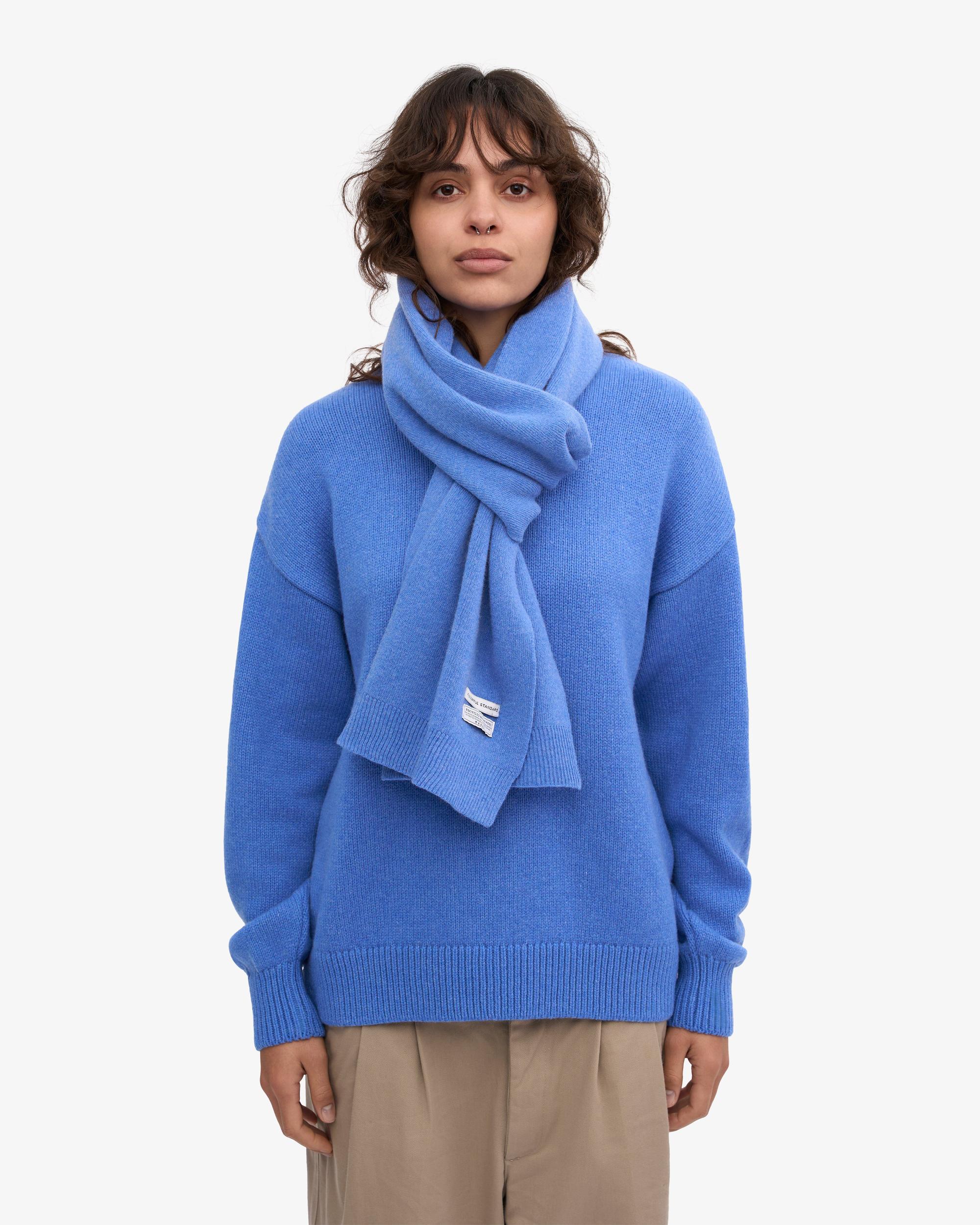 Merino Wool Scarf - Pacific Blue Product Image