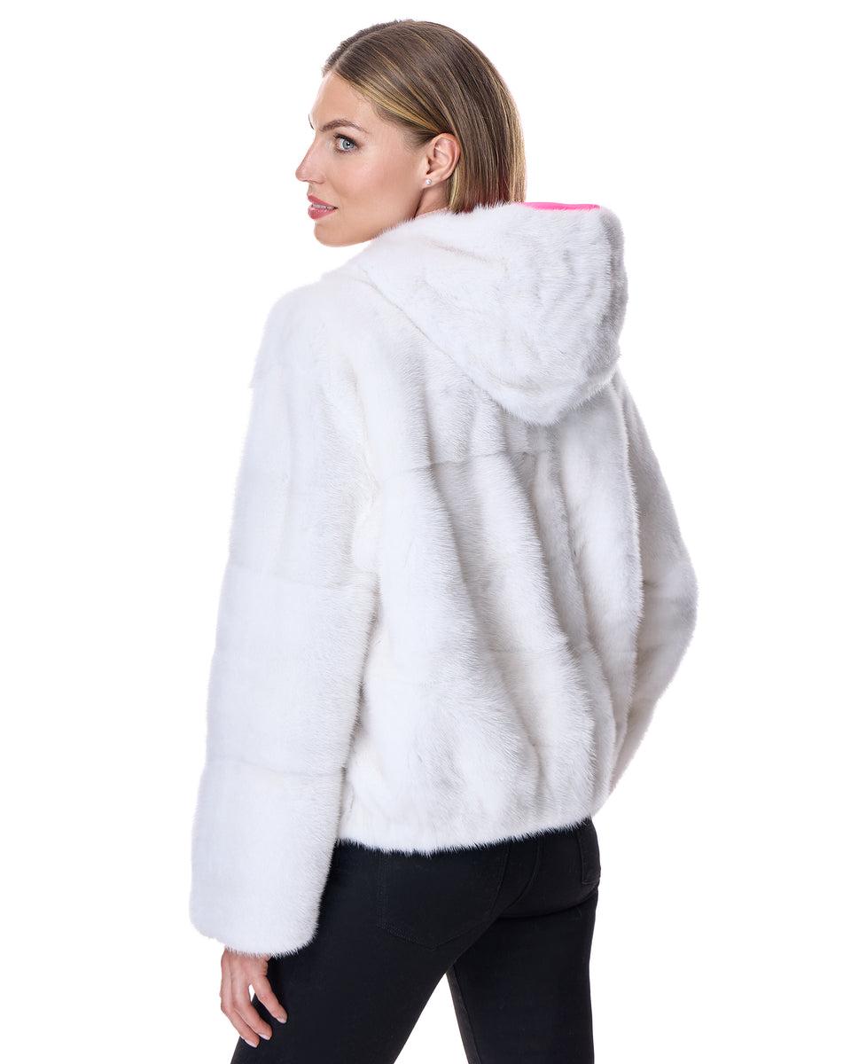 Hooded Mink Jacket Product Image