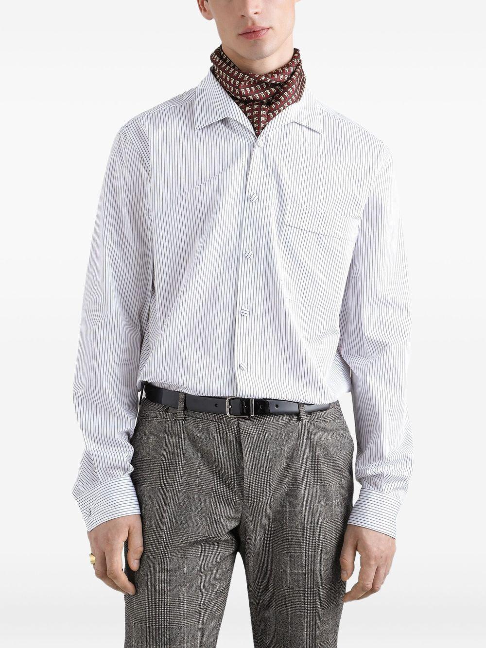 striped long-sleeve shirt Product Image