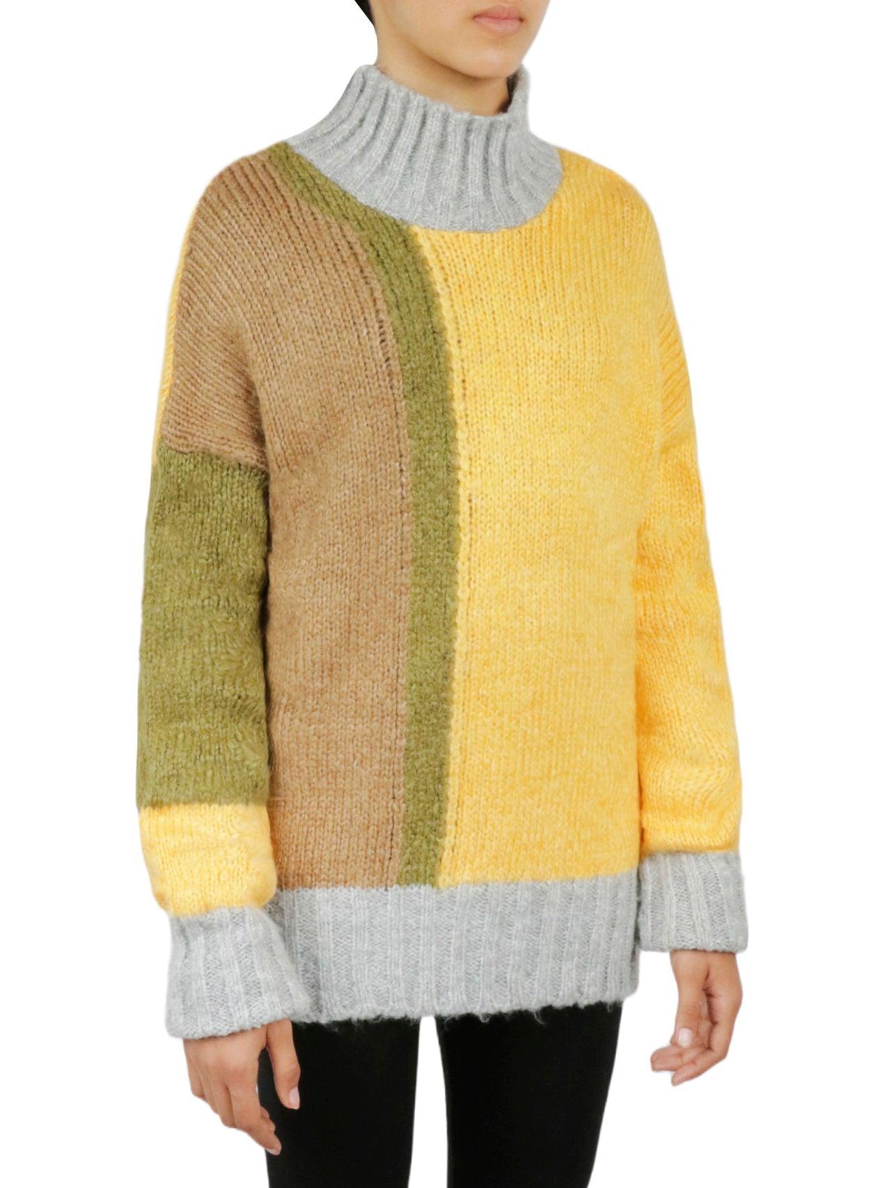 Color Block Tunic Sweater Product Image