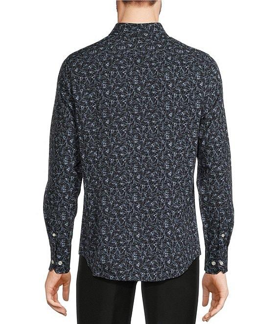 Murano Big & Tall Slim-Fit Performance Stretch Printed Long Sleeve Woven Shirt Product Image