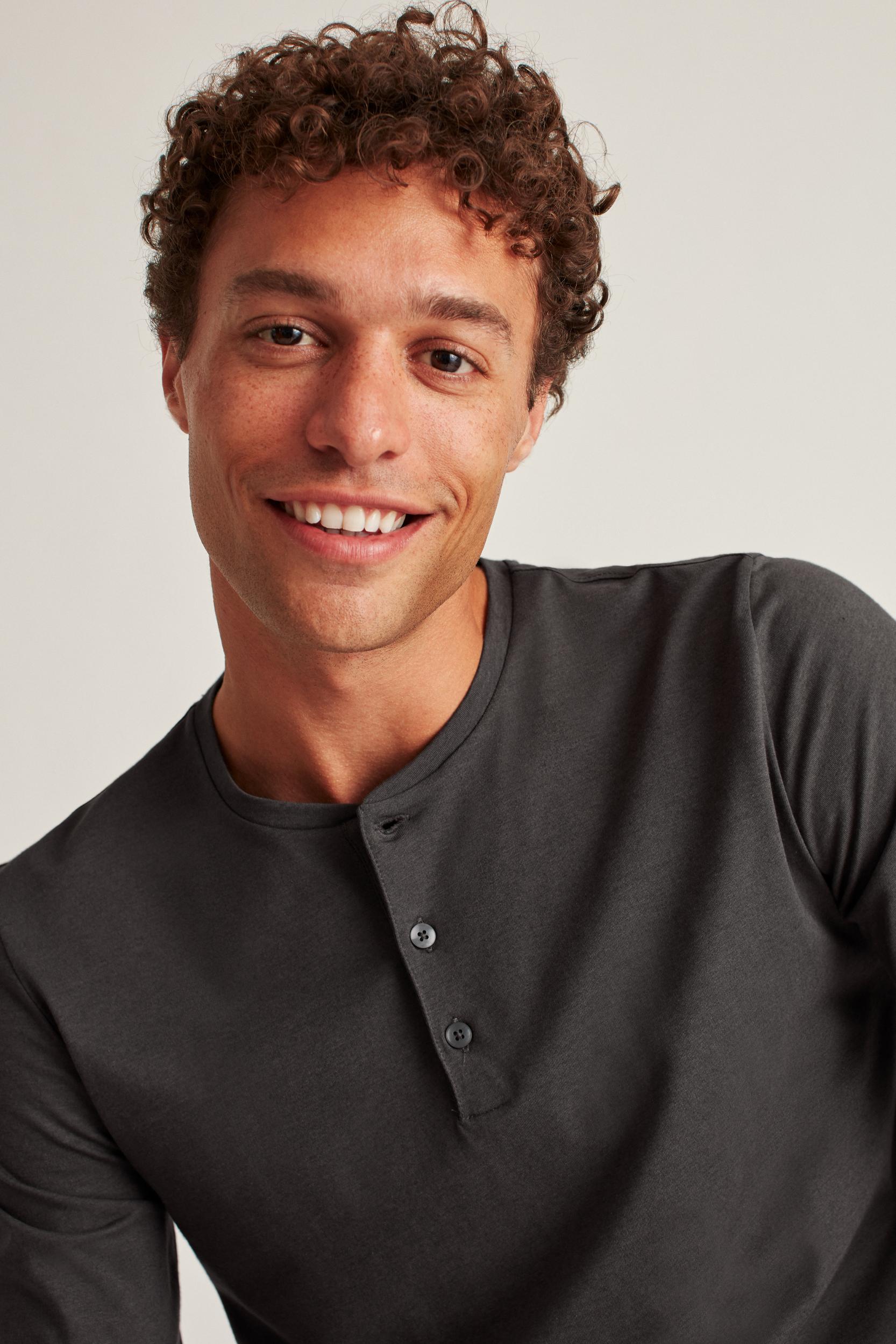 Pima Performance Long Sleeve Henley Product Image