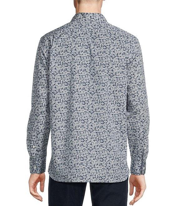 Cremieux Blue Label Leaf Print Poplin Long Sleeve Woven Shirt Product Image