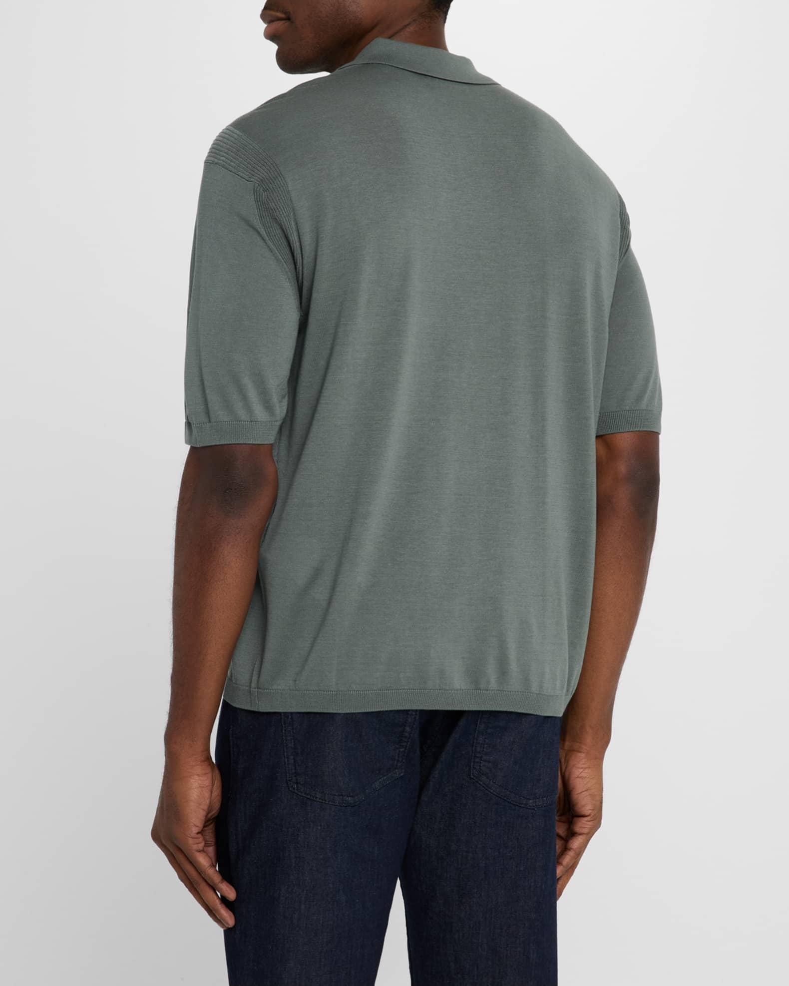 Men's Quarter Zip Polo Shirt Product Image