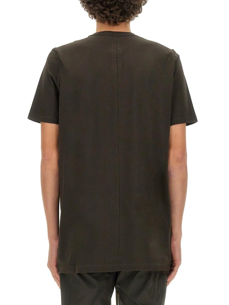 RICK OWENS Crew Neck Plain Design Short Sleeves T-shirt In Brown Product Image