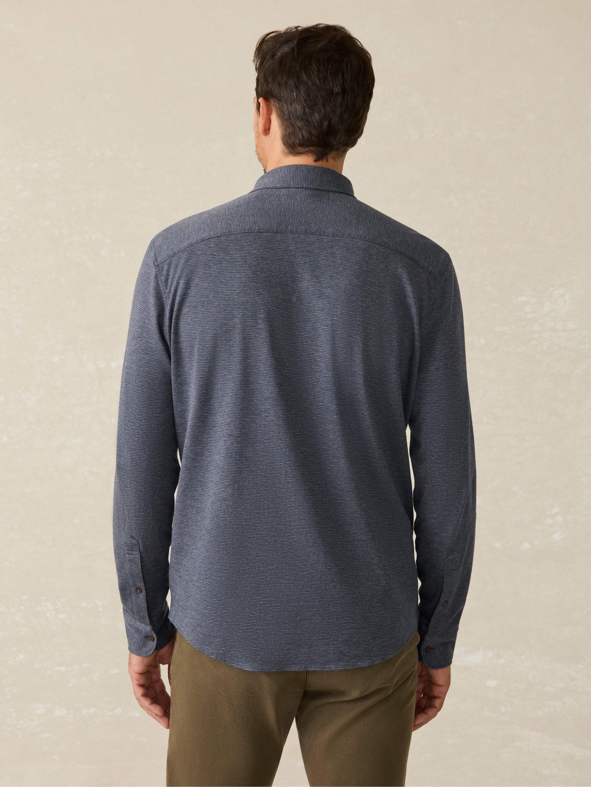 Coastline Knit Shirt - Twilight Houndstooth Male Product Image