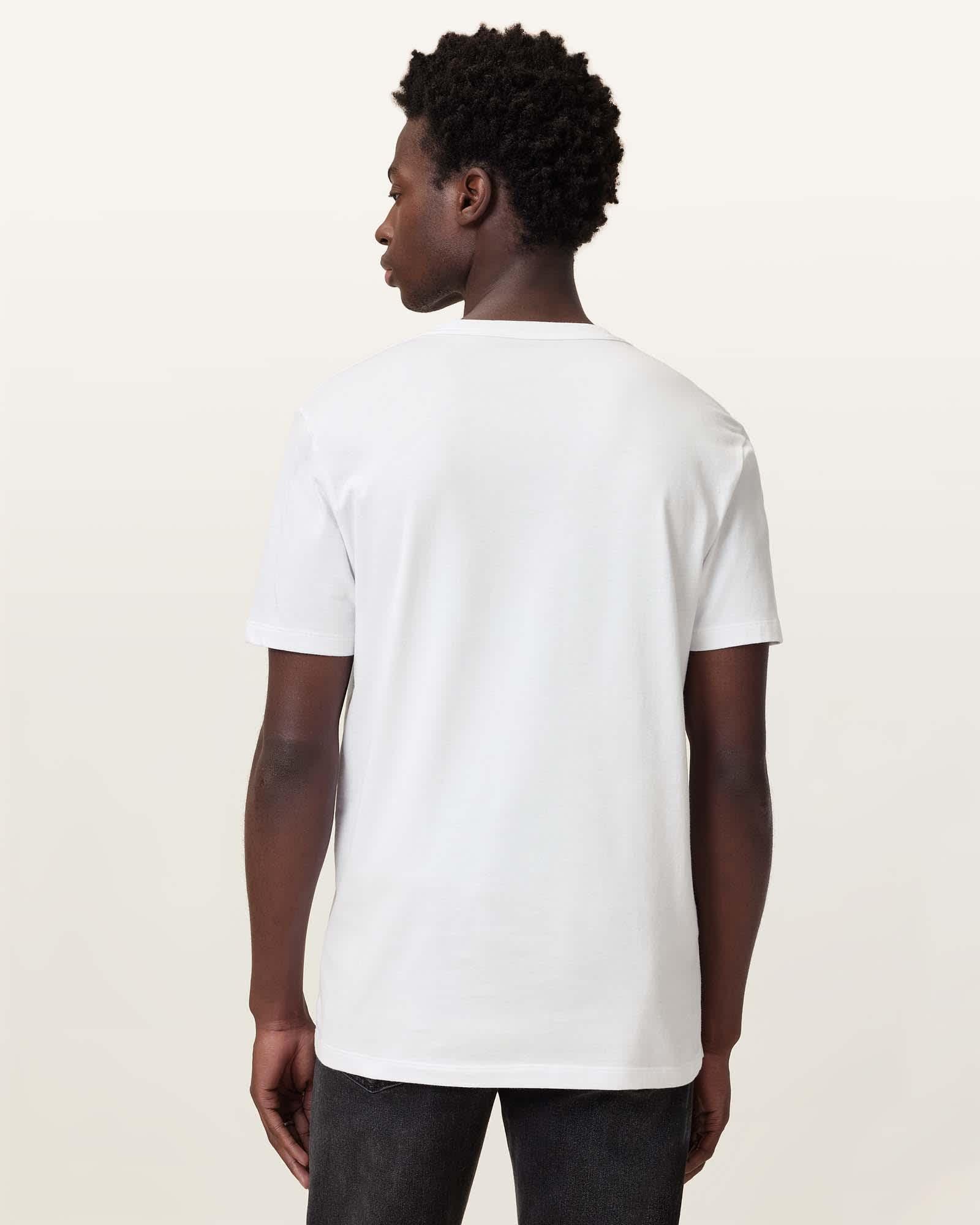 Brace Brushed Cotton Crew Neck T-Shirt Optic White | ALLSAINTS US Product Image