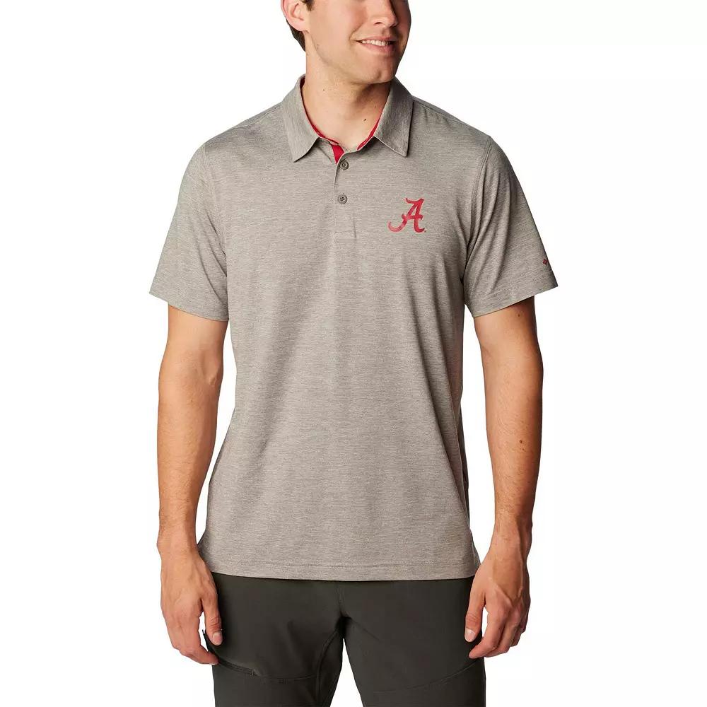 Men's Columbia Gray Alabama Crimson Tide Tech Trail Omni-Shade Polo,  Product Image