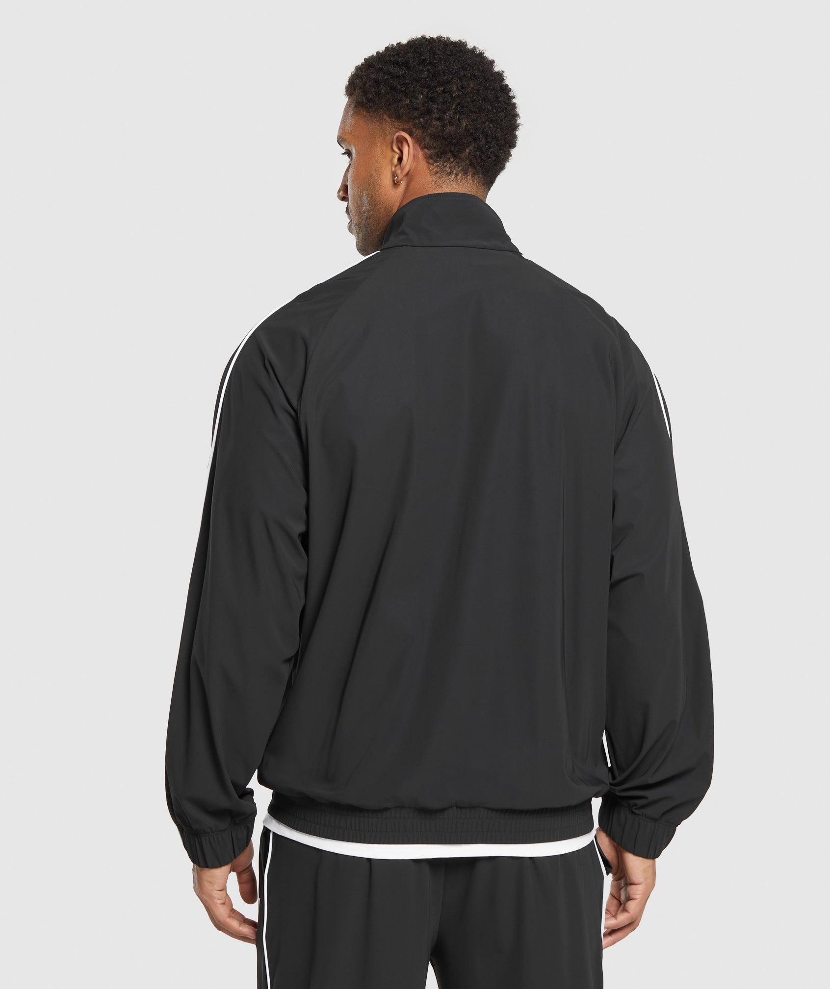 Gymshark Contrast Track Top - Black Male Product Image