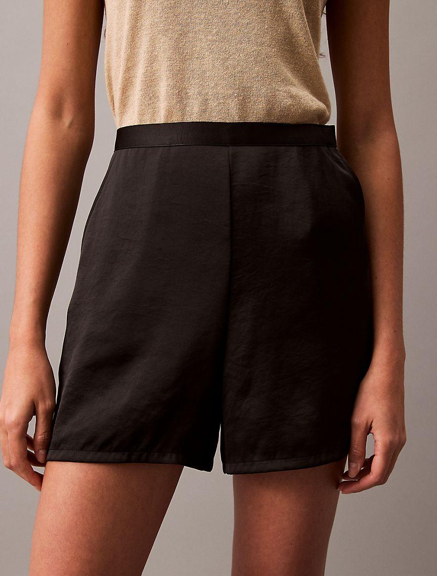 Crushed Satin Shorts Product Image