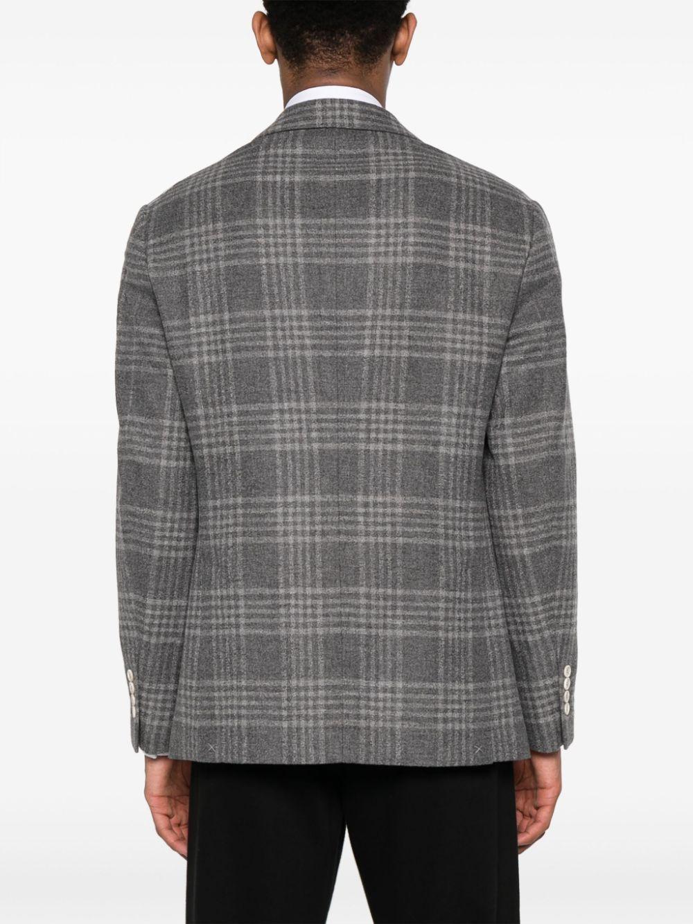 check-pattern wool-blend blazer Product Image