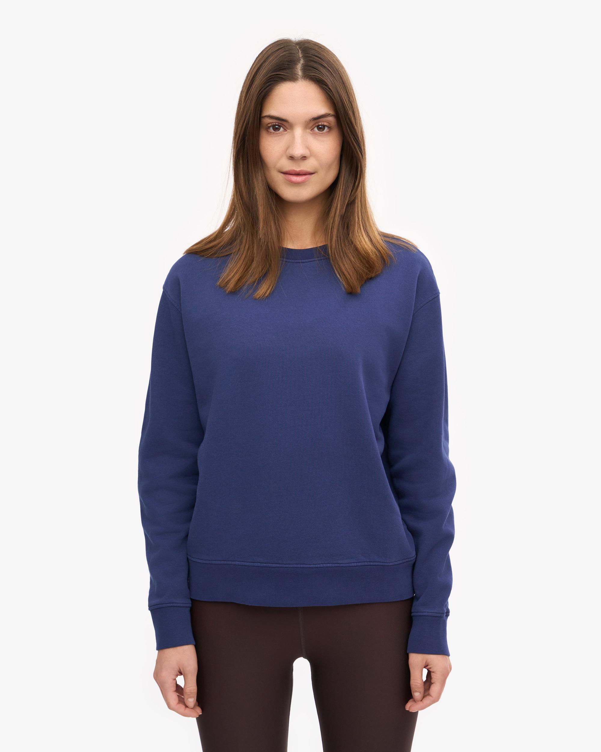 Women Classic Organic Crew - Marine Blue Product Image