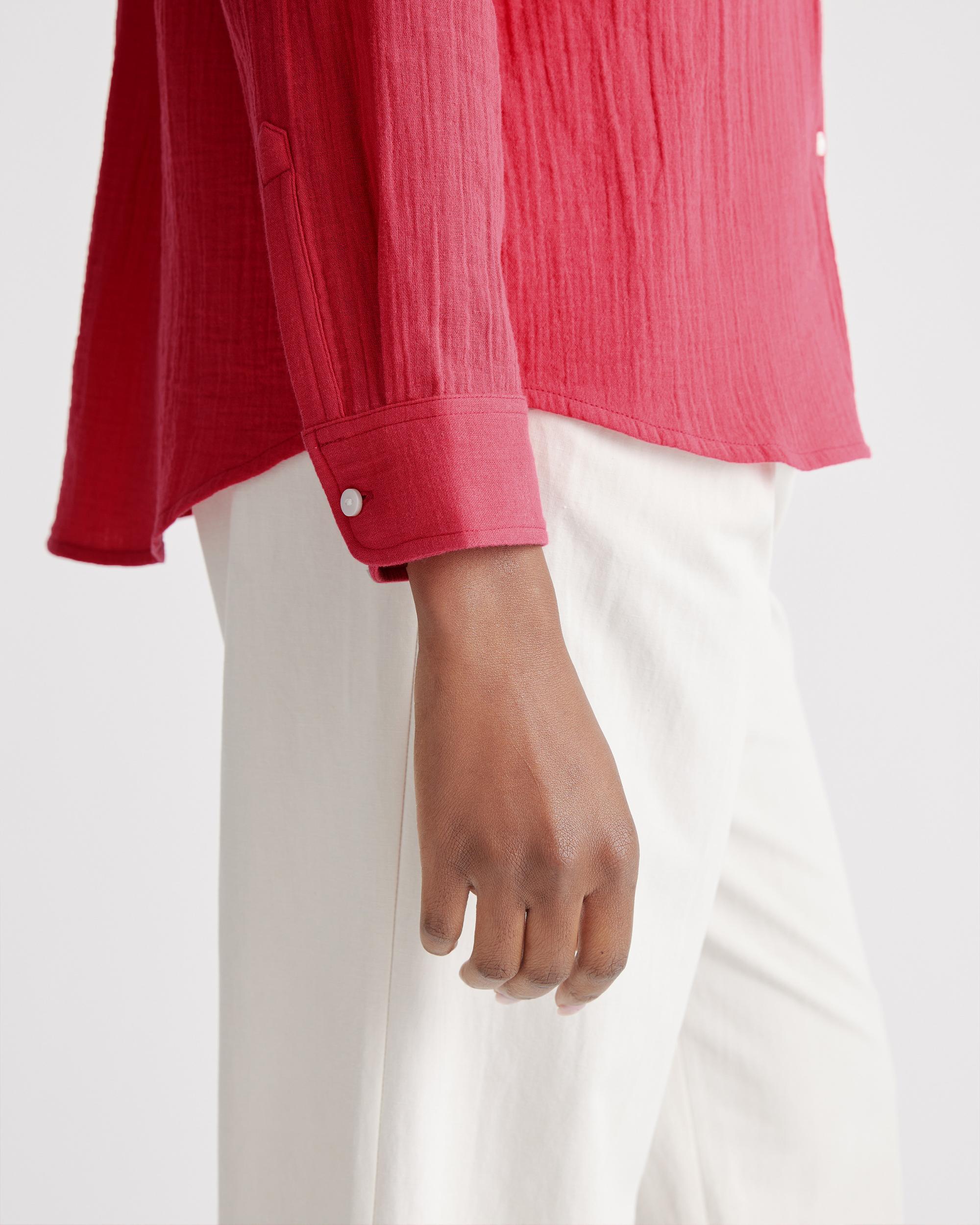 Quince | Women's Gauze Long Sleeve Shirt Organic Cotton Product Image