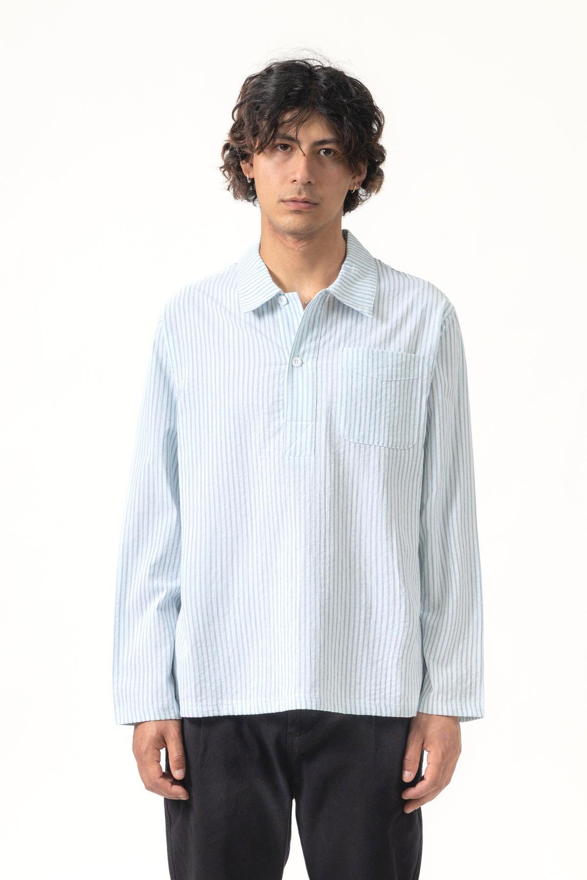 Blacksmith - Striped Two Button Popover - Green Product Image
