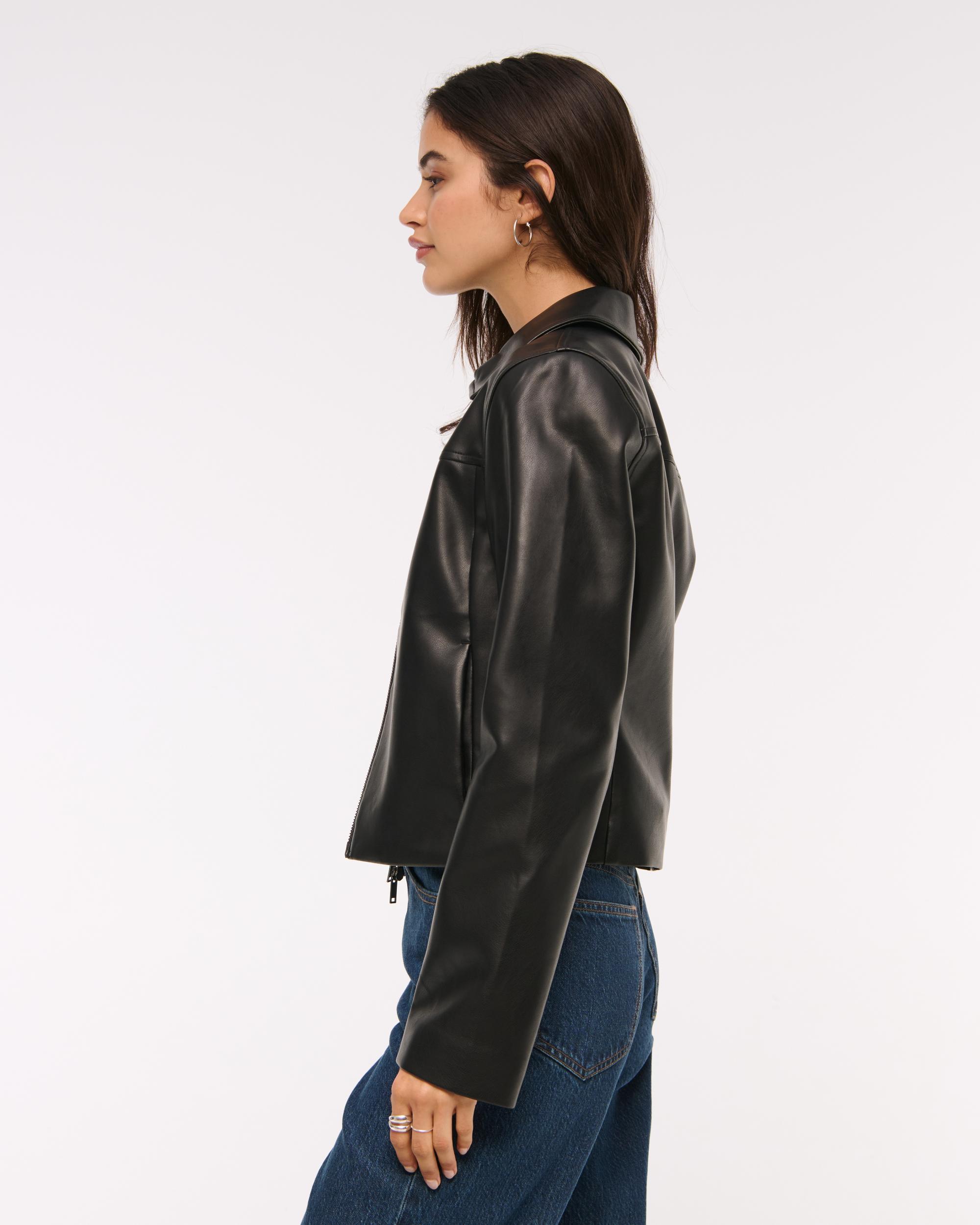 Slim Zip Vegan Suede Jacket Product Image