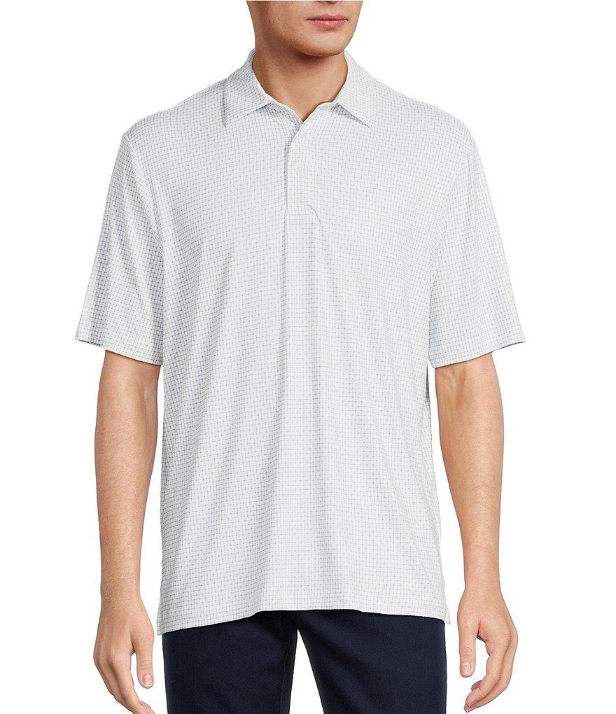 Roundtree & Yorke Performance The Fairway Short Sleeve Geometric Print Polo Shirt Product Image