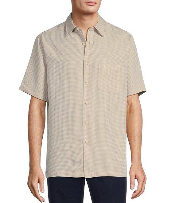 Roundtree & Yorke Short Sleeve Small Check Sport Shirt Product Image