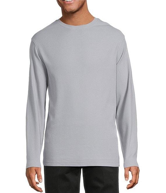 Roundtree & Yorke Long Sleeve Solid Waffle Crewneck Pullover Product Image