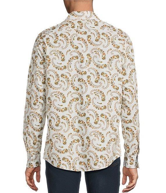 Cremieux Premium Denim Paisley Stretch Long Sleeve Woven Shirt Product Image