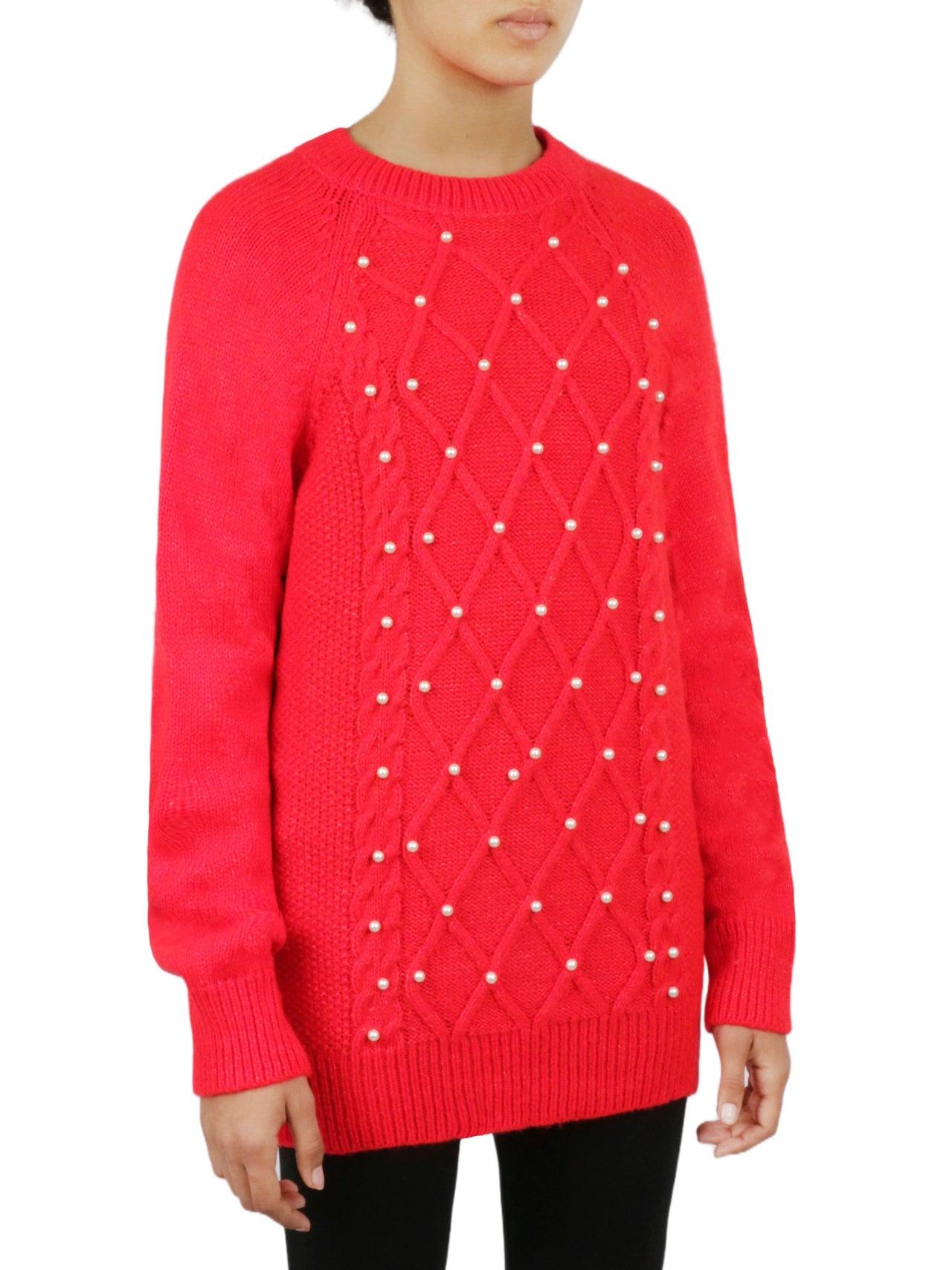 Embellished Cable Pullover Product Image