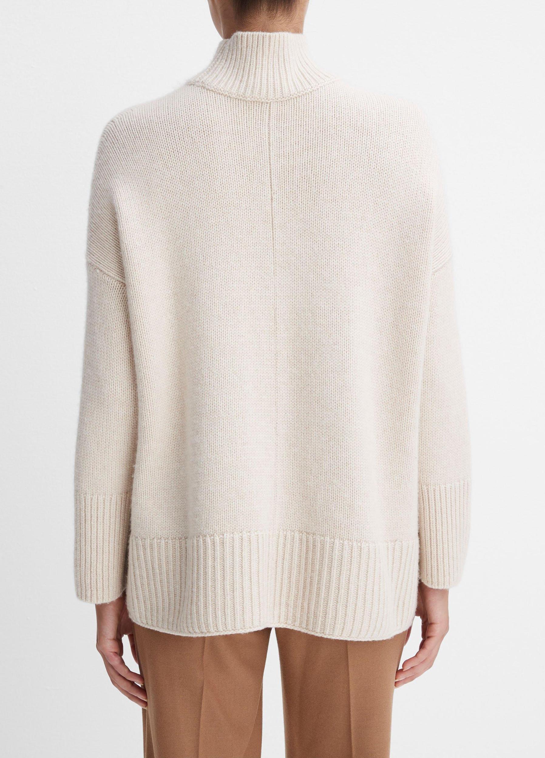 Wool and Cashmere Trapeze Turtleneck Sweater Product Image