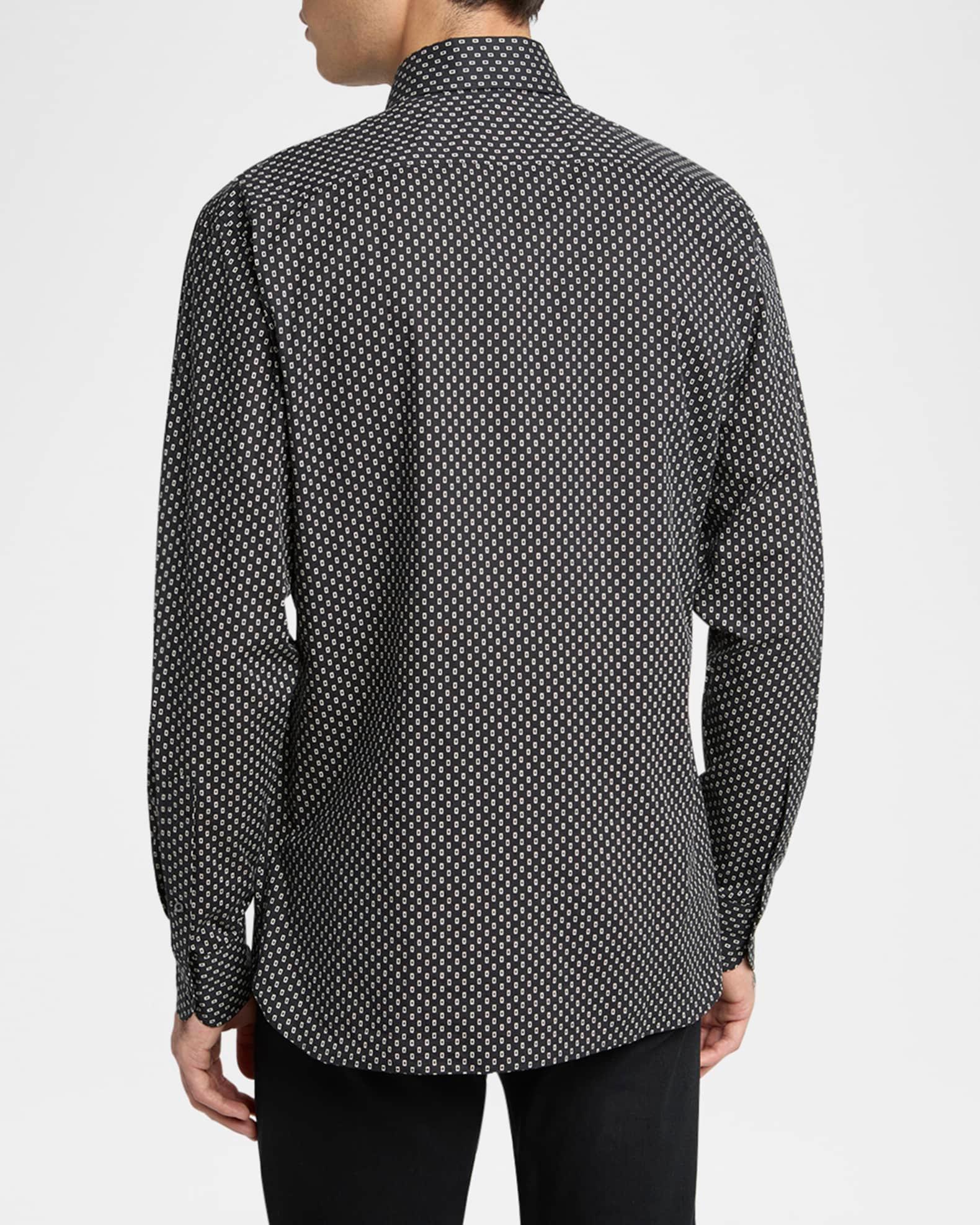 Men's Geometric Cotton Voile Sport Shirt Product Image