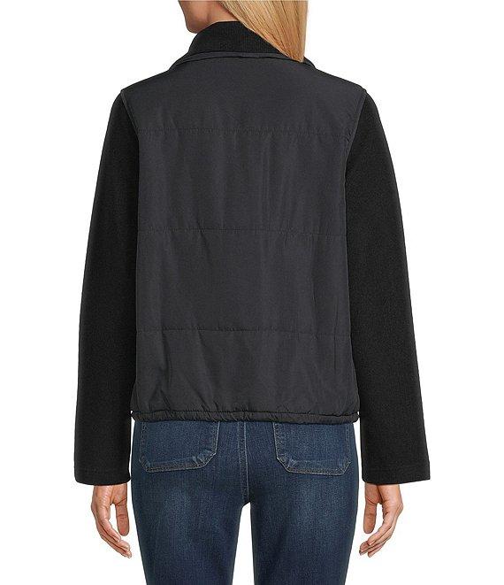 Westbound Long Sleeve Drop Shoulder Zip-Front Quilted Jacket Product Image