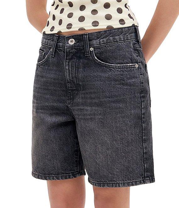 BDG Urban Outfitters Hardin Mid-Rise 7#double; Inseam Denim Shorts Product Image