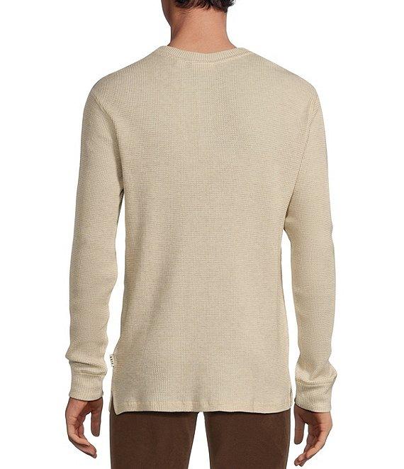 Rowm The Camper Long Sleeve Garment Washed Solid Waffle Henley Shirt Product Image