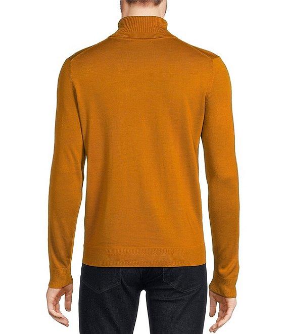 Murano Solid Performance Textured Long Sleeve Turtleneck Sweater Product Image