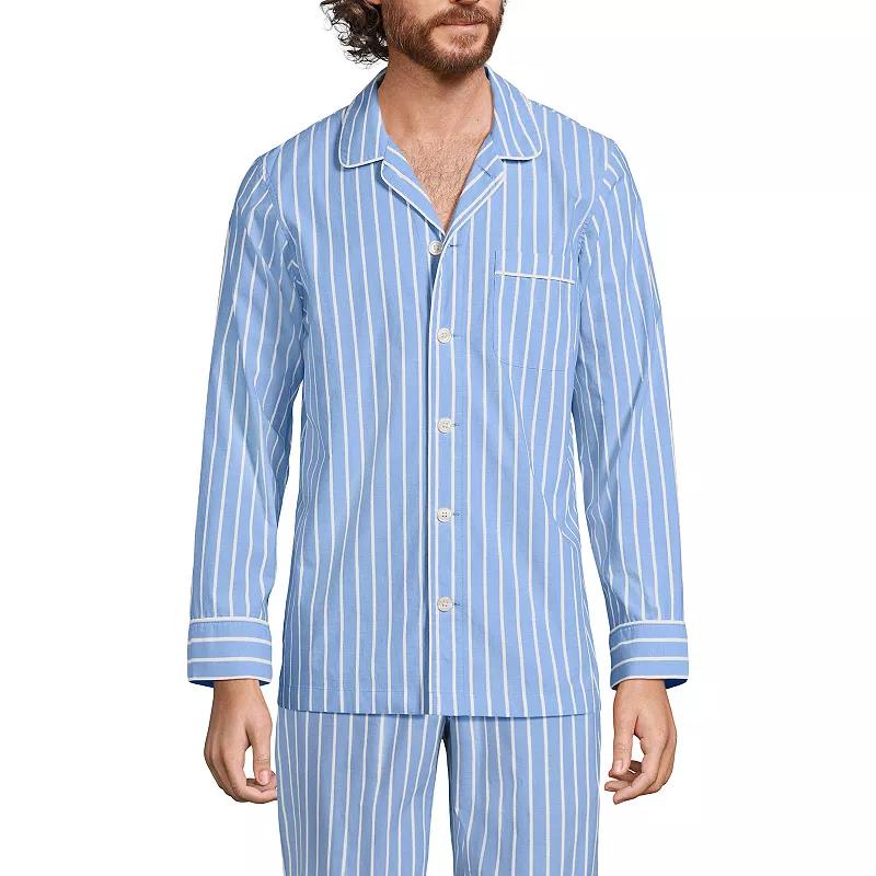 Men's Lands' End Broadcloth Pajama Sleep Shirt,  Product Image
