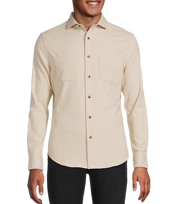 Murano Big & Tall Slim Fit Solid Long Sleeve Woven Shirt Product Image
