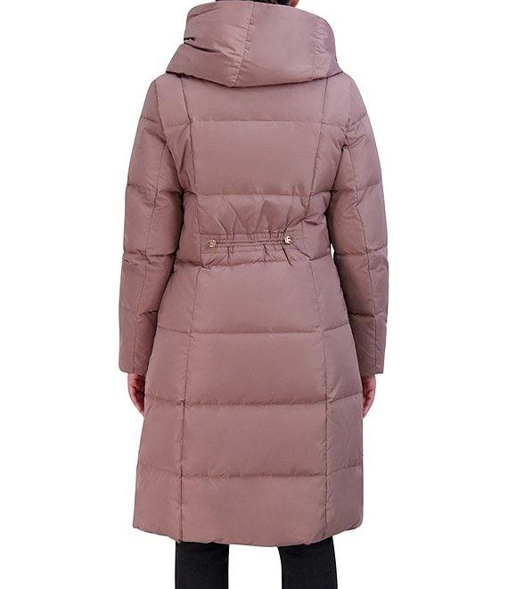 Cole Haan Signature Taffeta Down Quilted Oversize Hooded Front Zip Coat Product Image