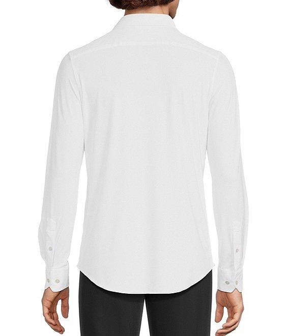 Murano Collezione Eurojersey Slim Fit Solid Textured Long Sleeve Woven Shirt Product Image
