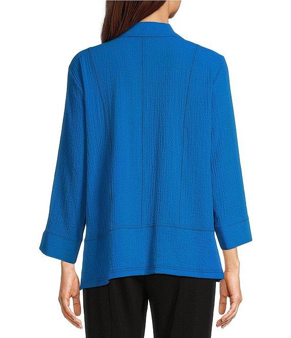 Ali Miles Woven Point Collar 3/4 Sleeve Top Product Image