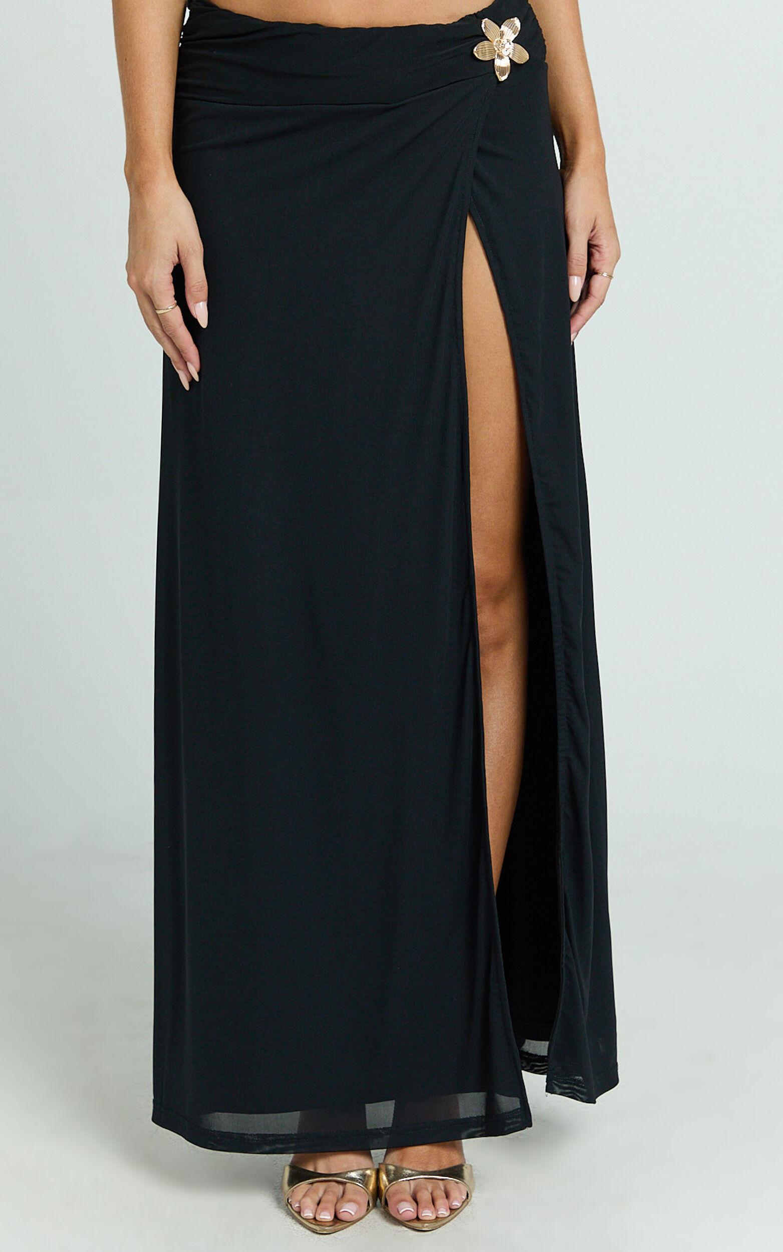 Runaway The Label - Farley Maxi Skirt in Black Product Image