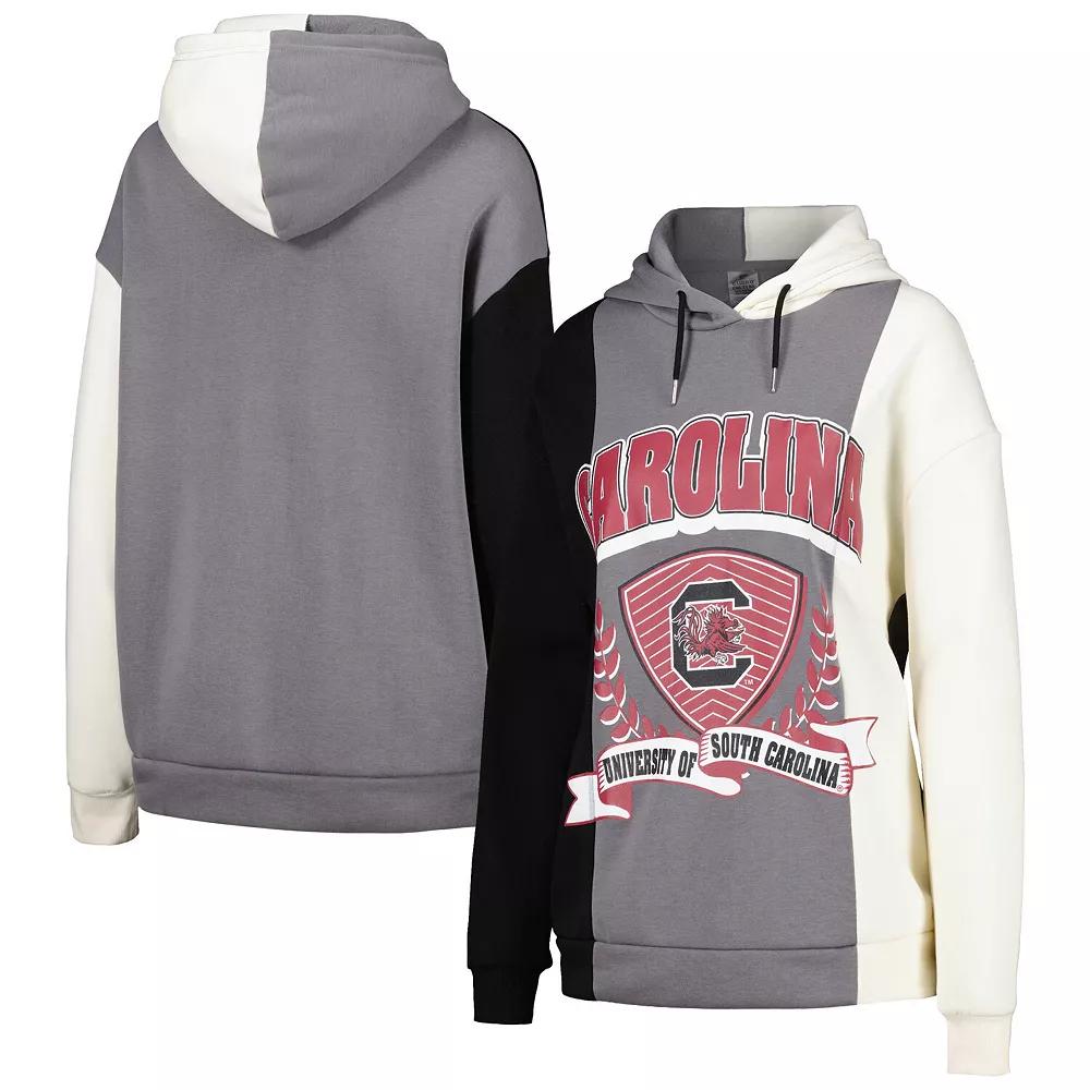 Women's Gameday Couture Black South Carolina Gamecocks Hall of Fame Colorblock Pullover Hoodie, Size: Small, Grey Product Image