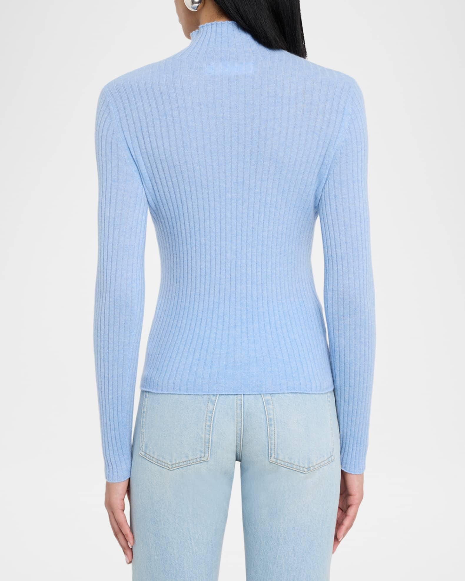 Ariana Cashmere Ribbed Turtleneck Sweater Product Image