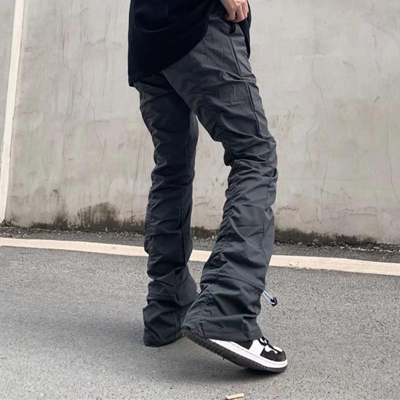 Sopula Men's High Street Vibe Style Pleated Straight Casual Cargo Pants Product Image