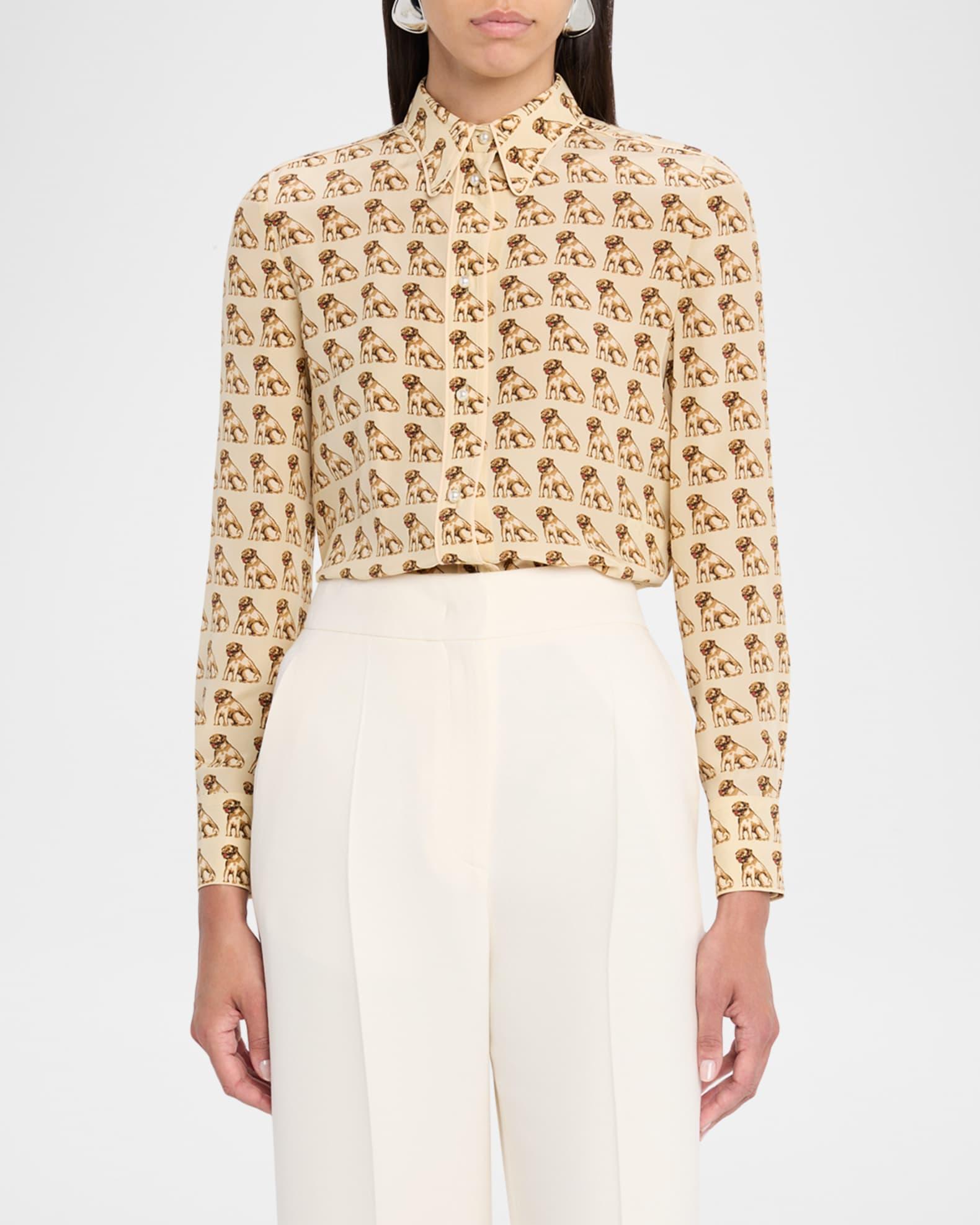 Charles Pug Crepe De Chine Blouse Product Image