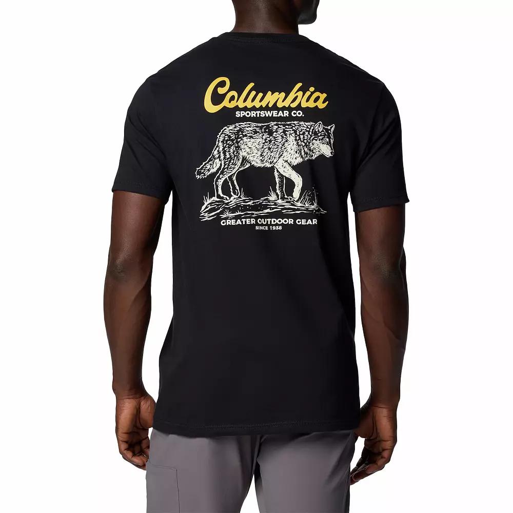 Men's Columbia Outdoor Gear Short Sleeve Graphic Tee, Size: Large, Black2 Product Image