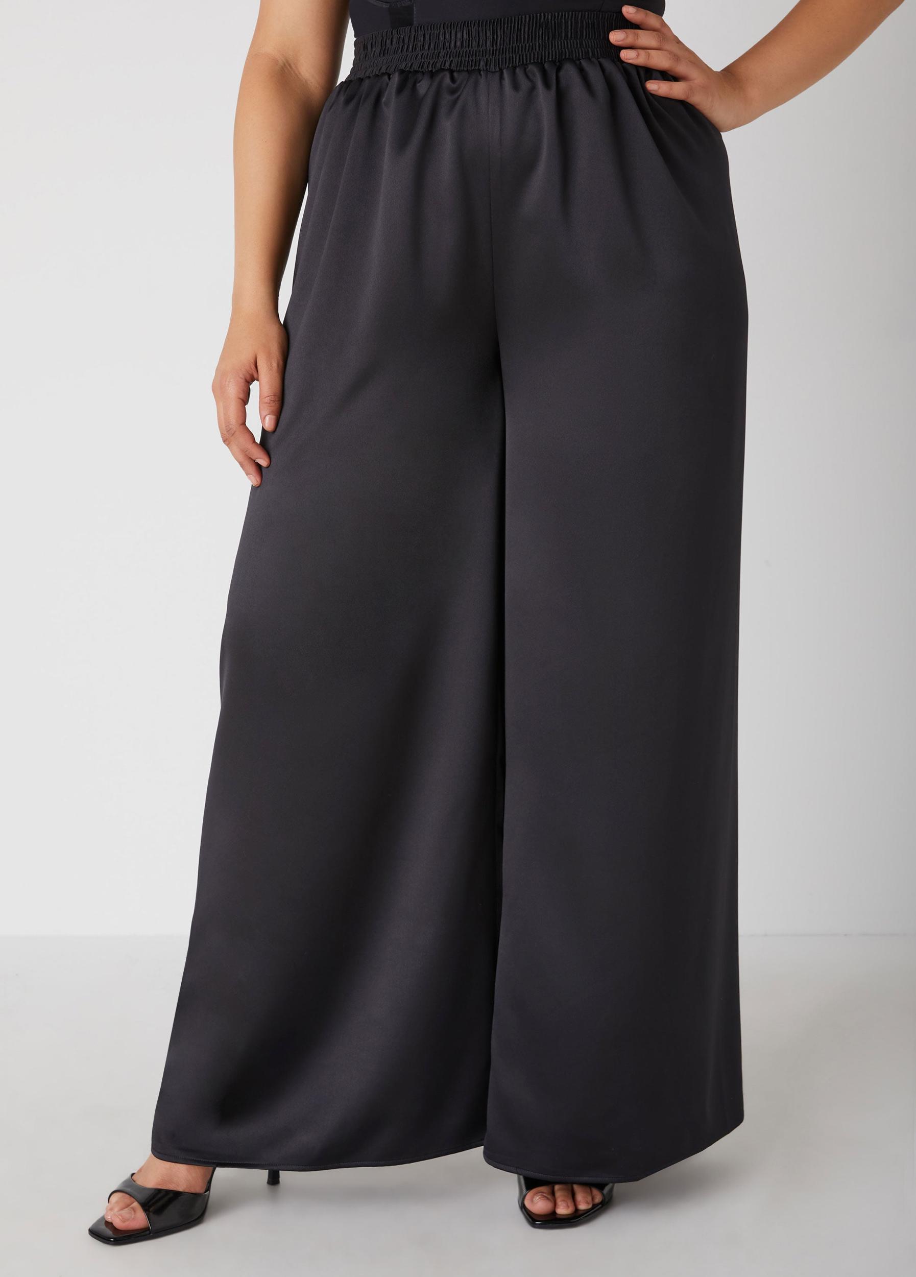 Wide Leg Satin Pants Product Image