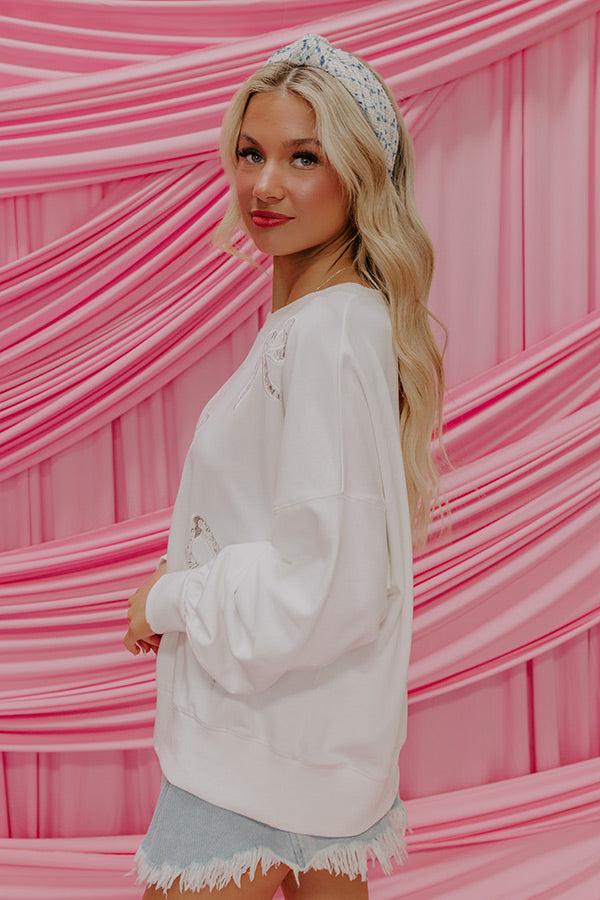 Cute Energy Embroidered Sweatshirt Product Image